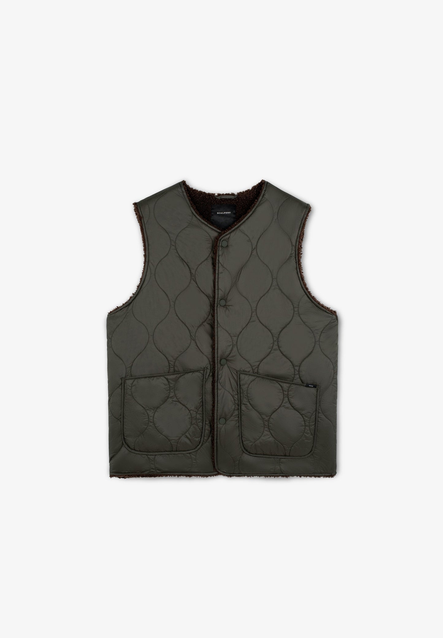 PREMIUM PUFFER VEST WITH SHEARLING LINING