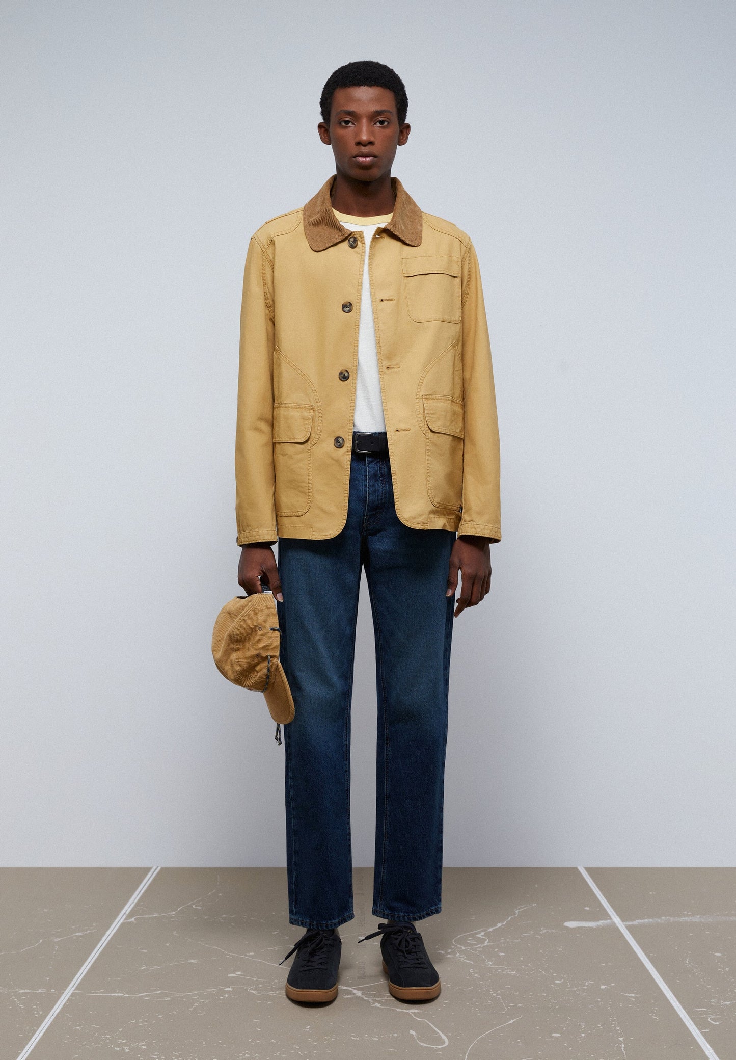 PREMIUM CONTRAST JACKET WITH CORDUROY COLLAR