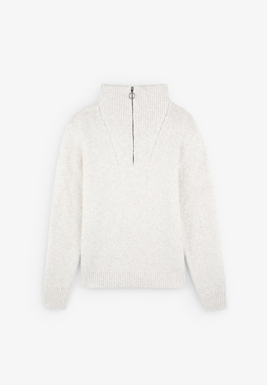 PREMIUM ZIP-NECK SWEATER