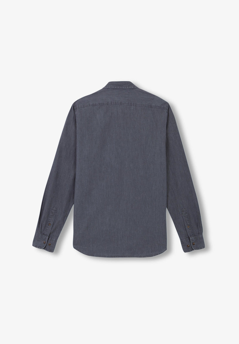 DENIM SHIRT WITH MATCHING SKULL