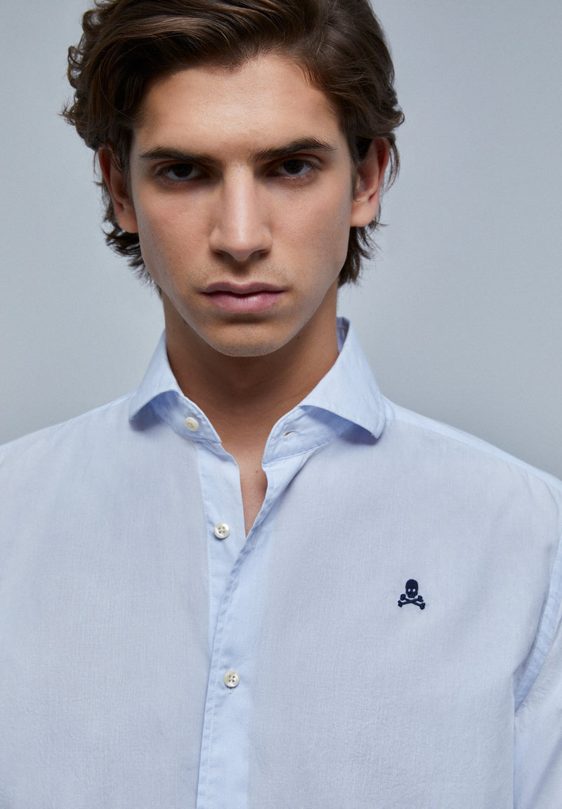 CONTRAST SKULL SHIRT