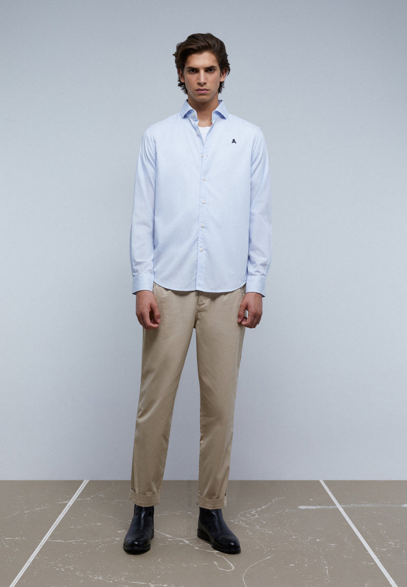 CONTRAST SKULL SHIRT