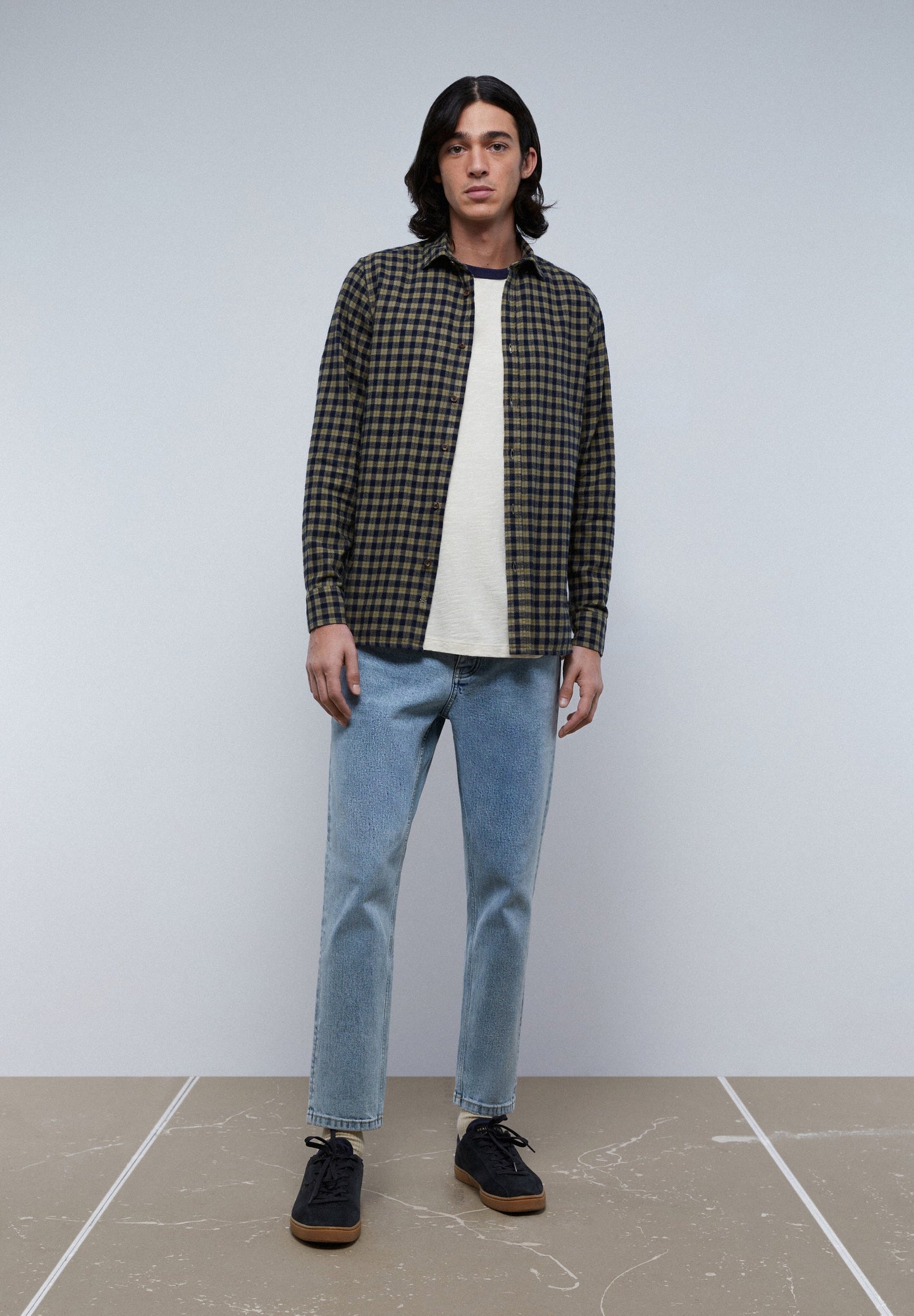 TARTAN SHIRT WITH A BUTTON-DOWN COLLAR