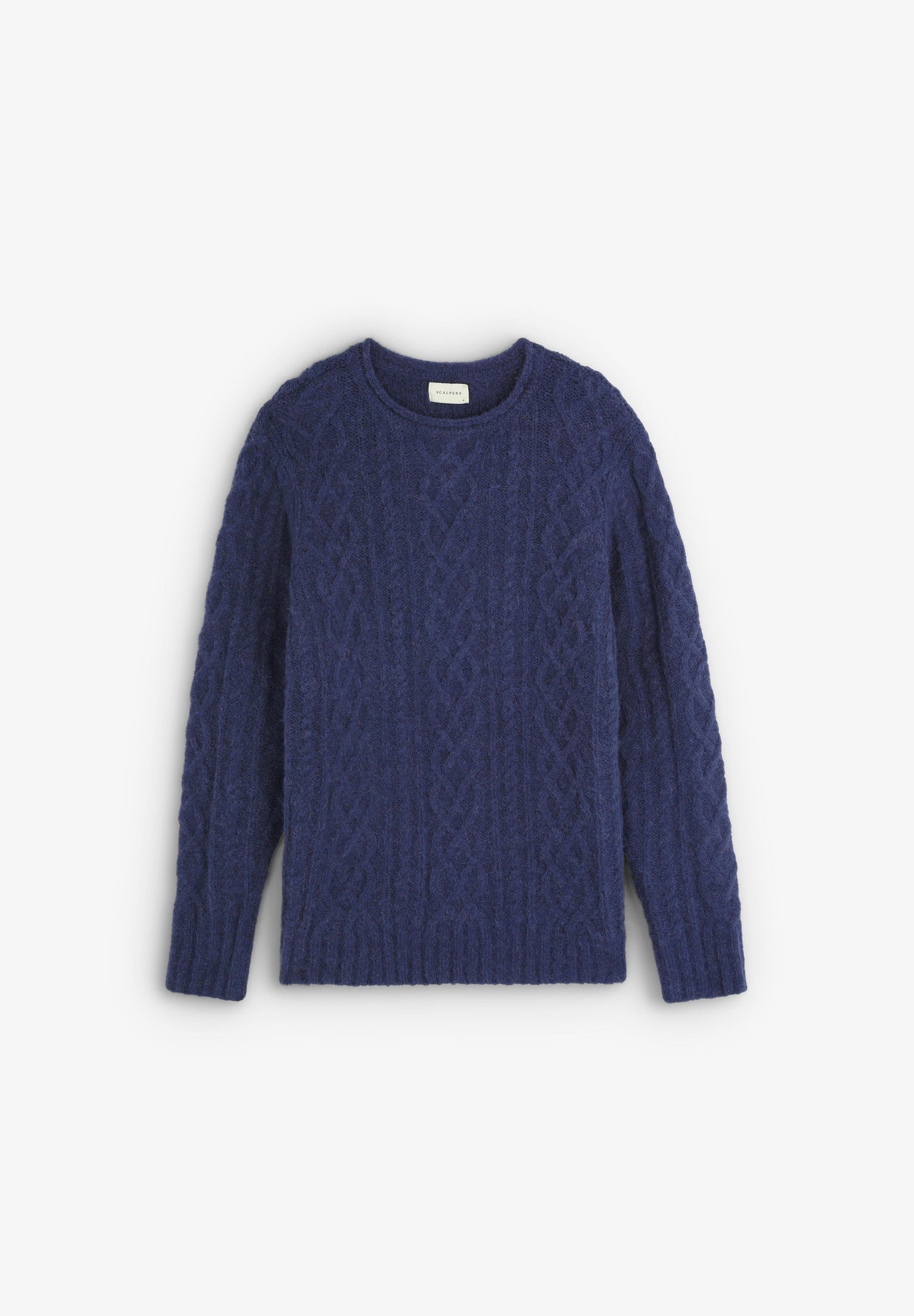 CABLE-KNIT WOOL SWEATER
