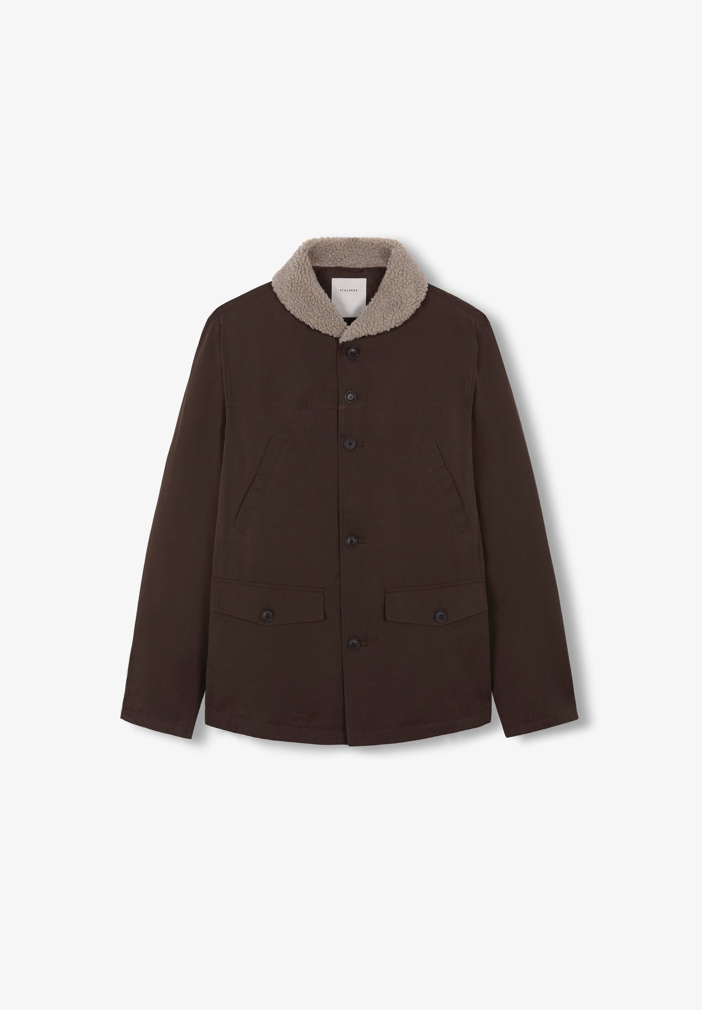 SOFT TOUCH CARDIGAN WITH SHEARLING COLLAR