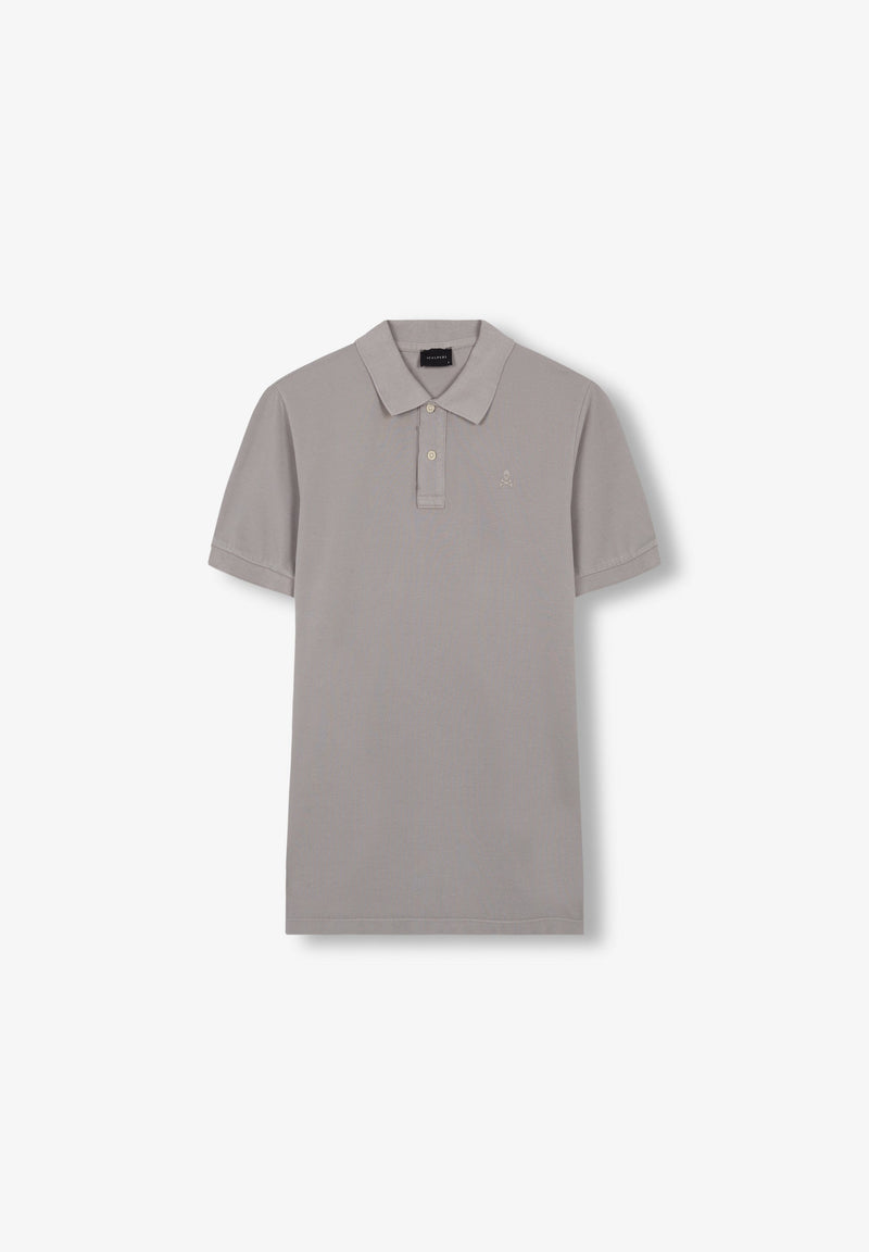 BASIC POLO SHIRT WITH SKULL DETAIL