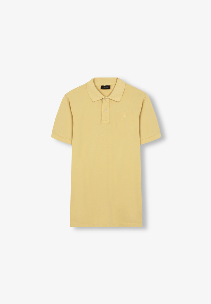 BASIC POLO SHIRT WITH SKULL DETAIL