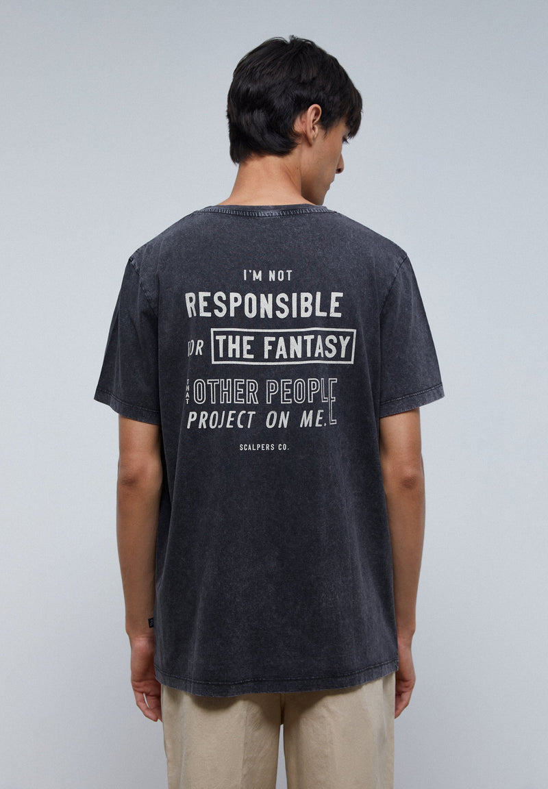 FADED PRINT T-SHIRT