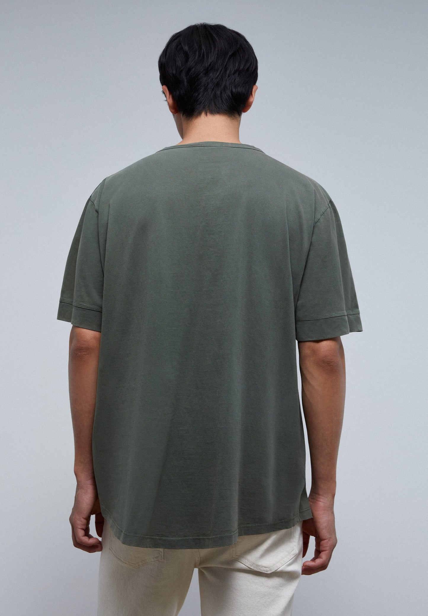 SOFT T-SHIRT WITH BUTTONED COLLAR