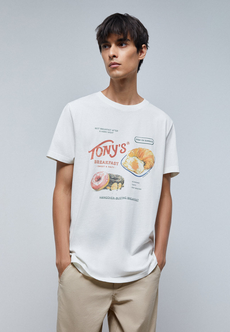 T-SHIRT WITH FRONT PRINT