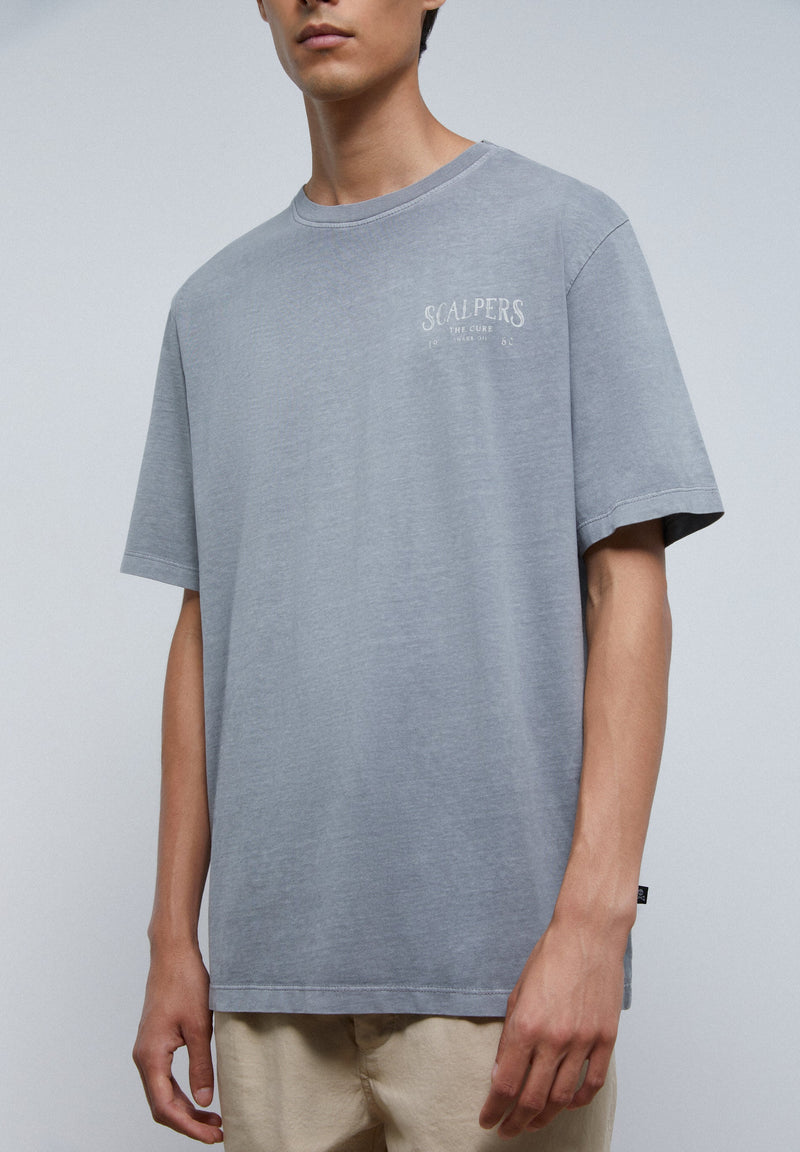 FADED T-SHIRT WITH BACK PRINT