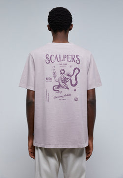FADED T-SHIRT WITH BACK PRINT