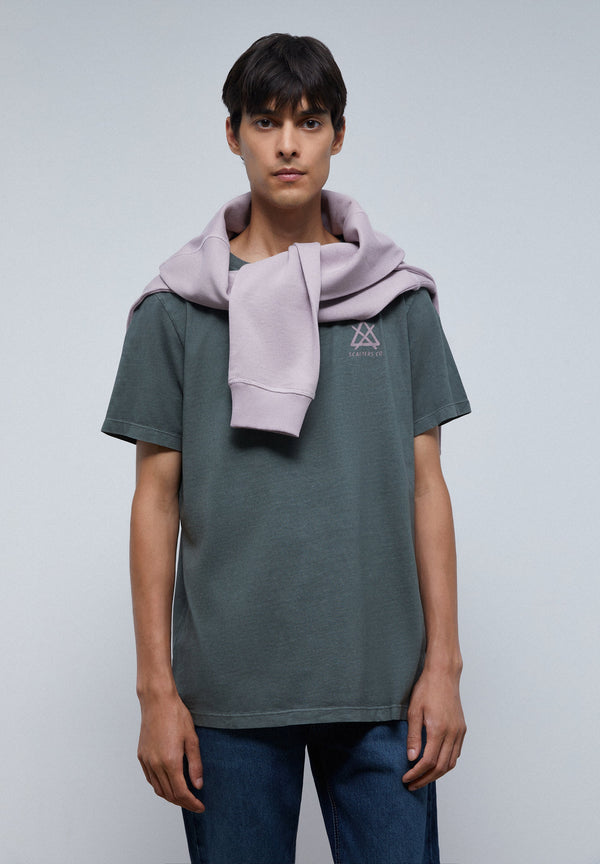 CONTRAST PRINT T-SHIRT