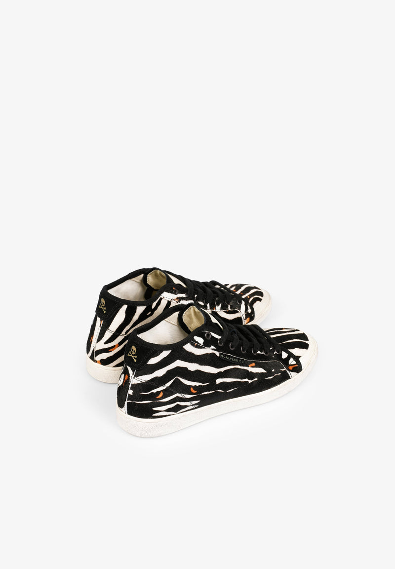 ZEBRA PRINT SNEAKER BOOTS