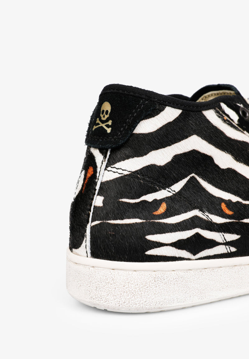 ZEBRA PRINT SNEAKER BOOTS