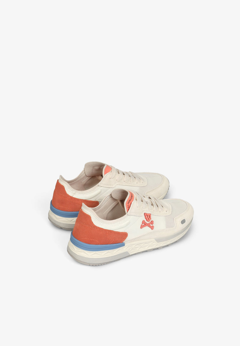 THREE-TONE SUEDE SNEAKERS
