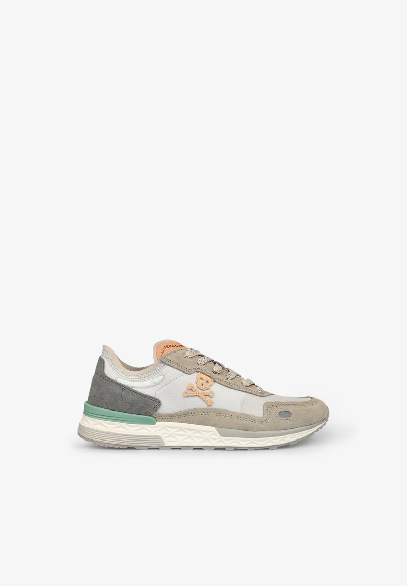 THREE-TONE SUEDE SNEAKERS