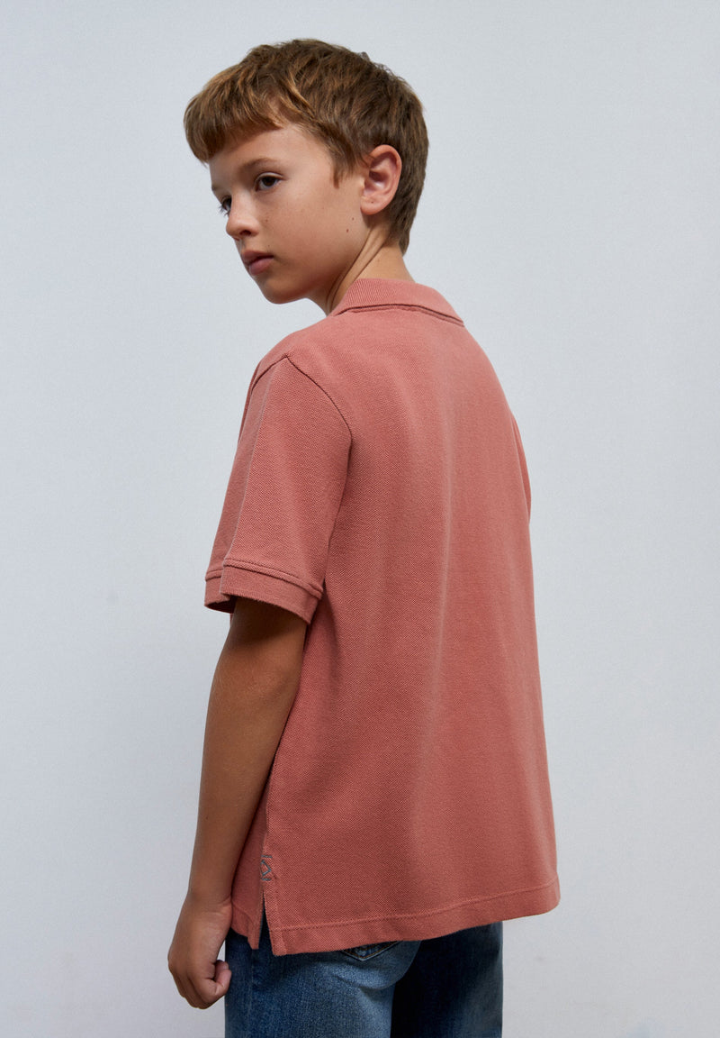 BASIC POLO SHIRT WITH SKULL DETAIL