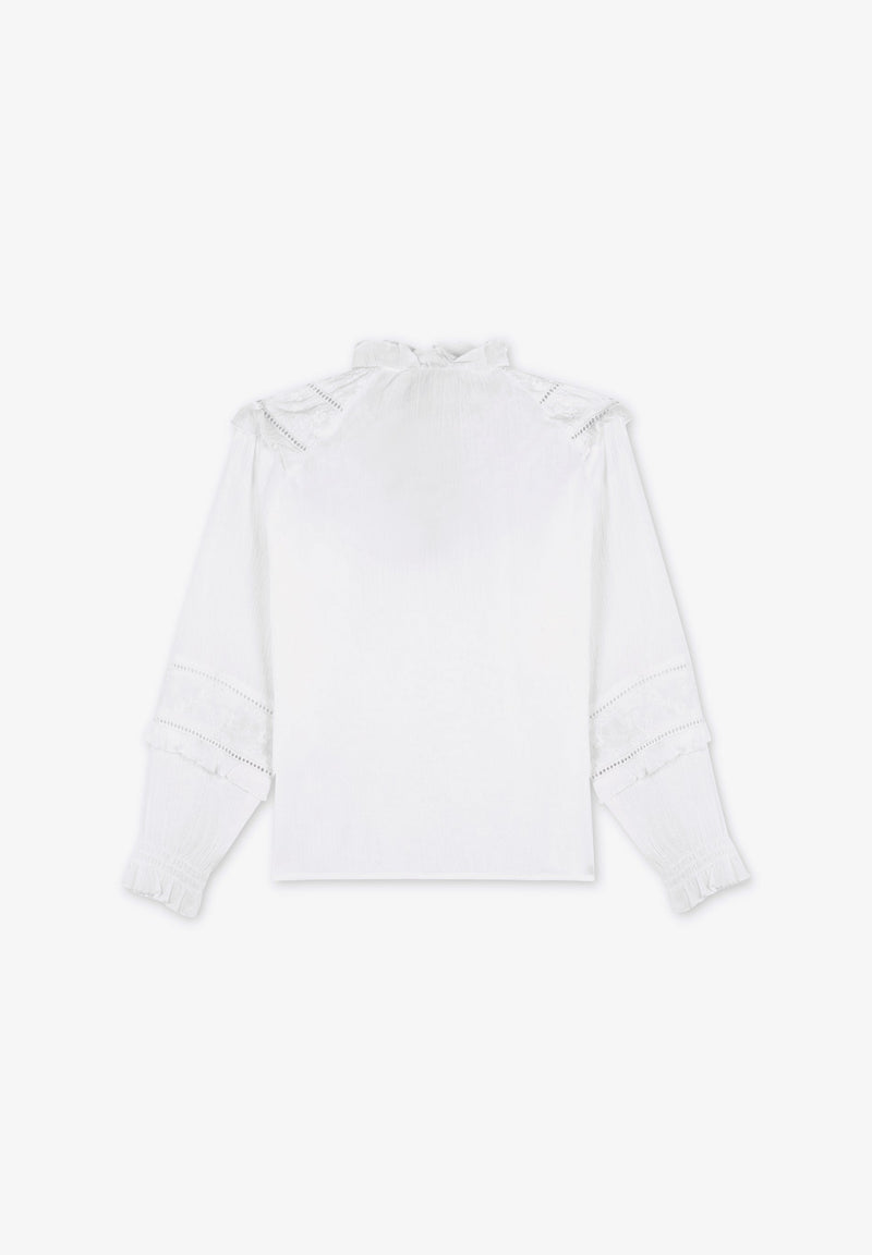 EMBROIDERED YOKE BLOUSE