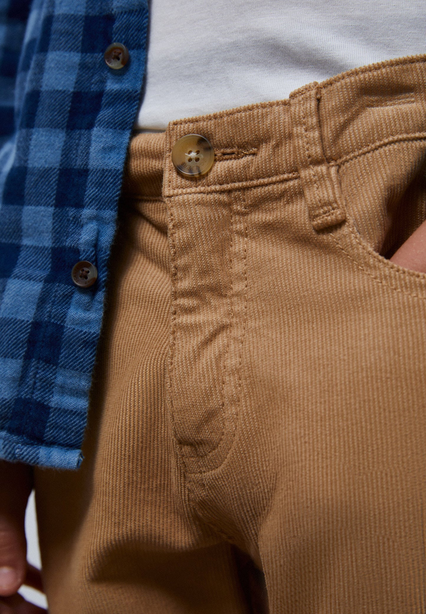 MICRO CORDUROY FIVE POCKET TROUSERS