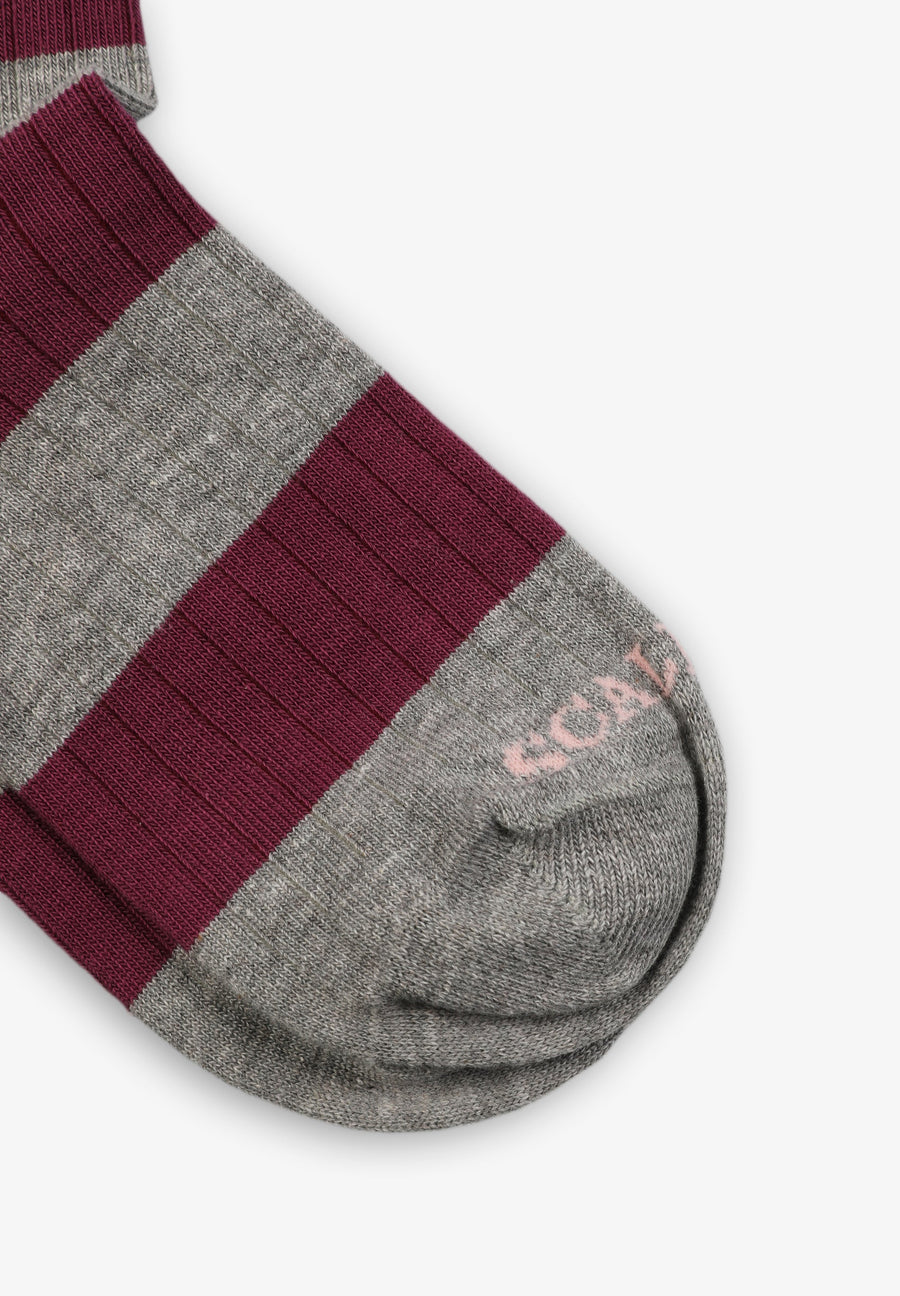 STRIPED RIBBED SOCKS