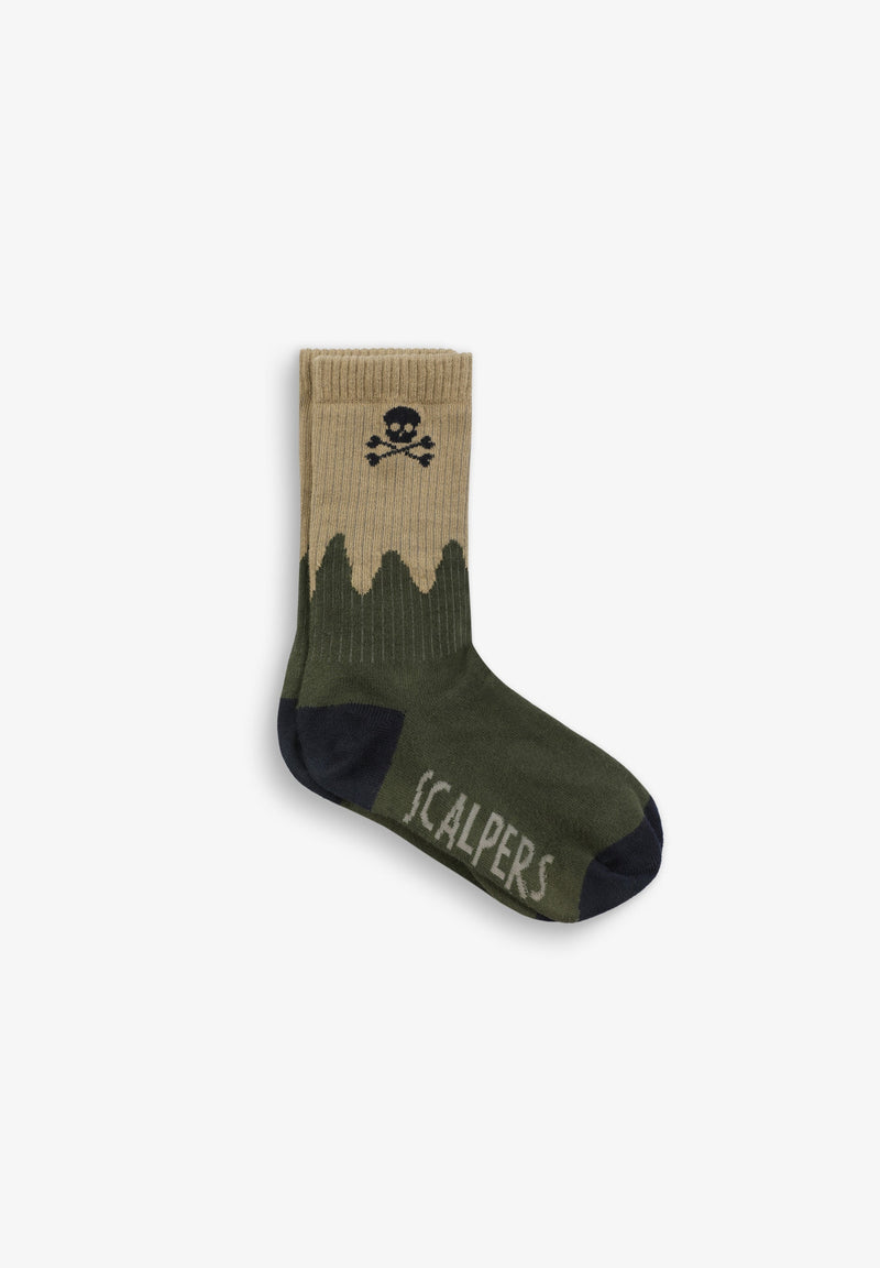 TWO-TONE SKULL SOCKS