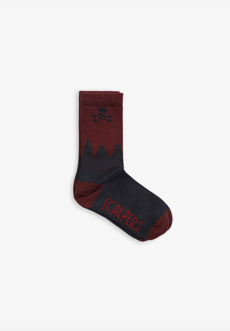 TWO-TONE SKULL SOCKS