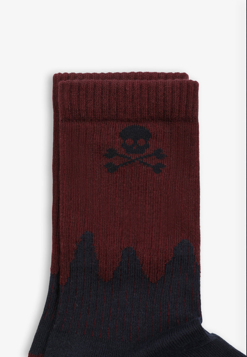 TWO-TONE SKULL SOCKS