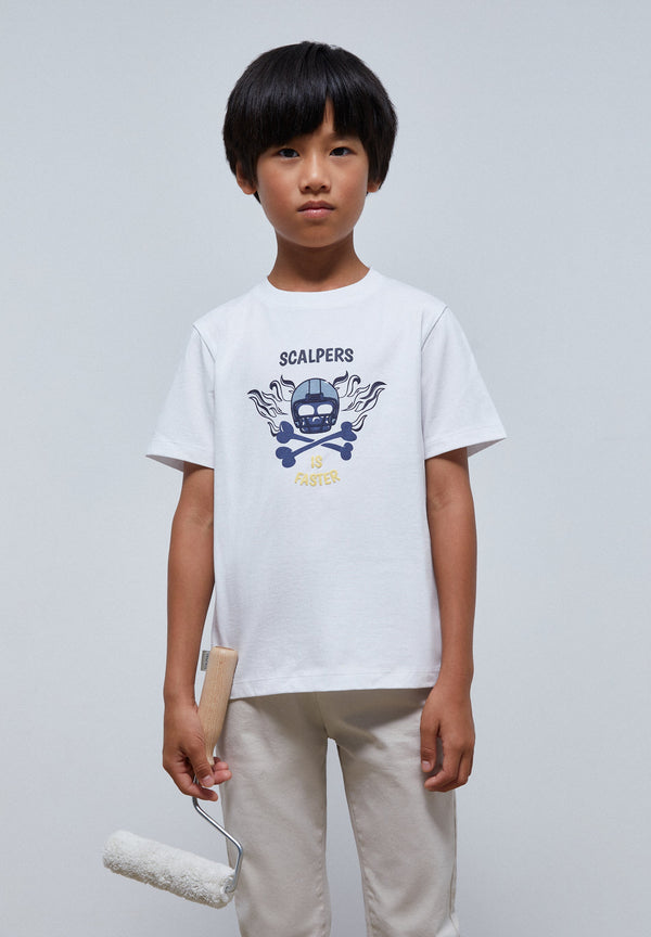 PUFF T-SHIRT WITH FRONT PRINT