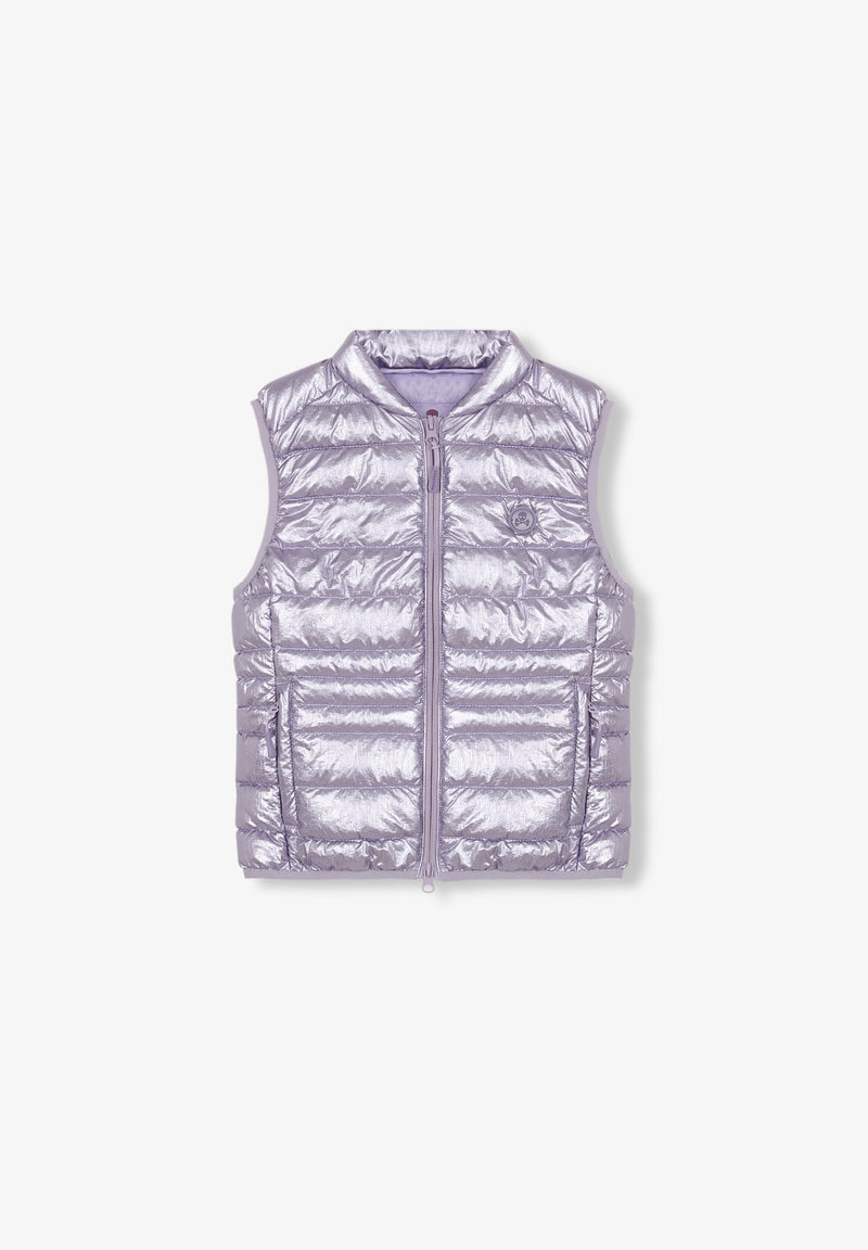 METALLIC PUFFER VEST