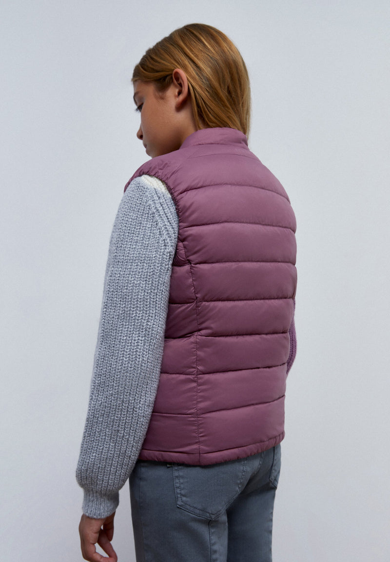 PUFFER VEST WITH SKULL
