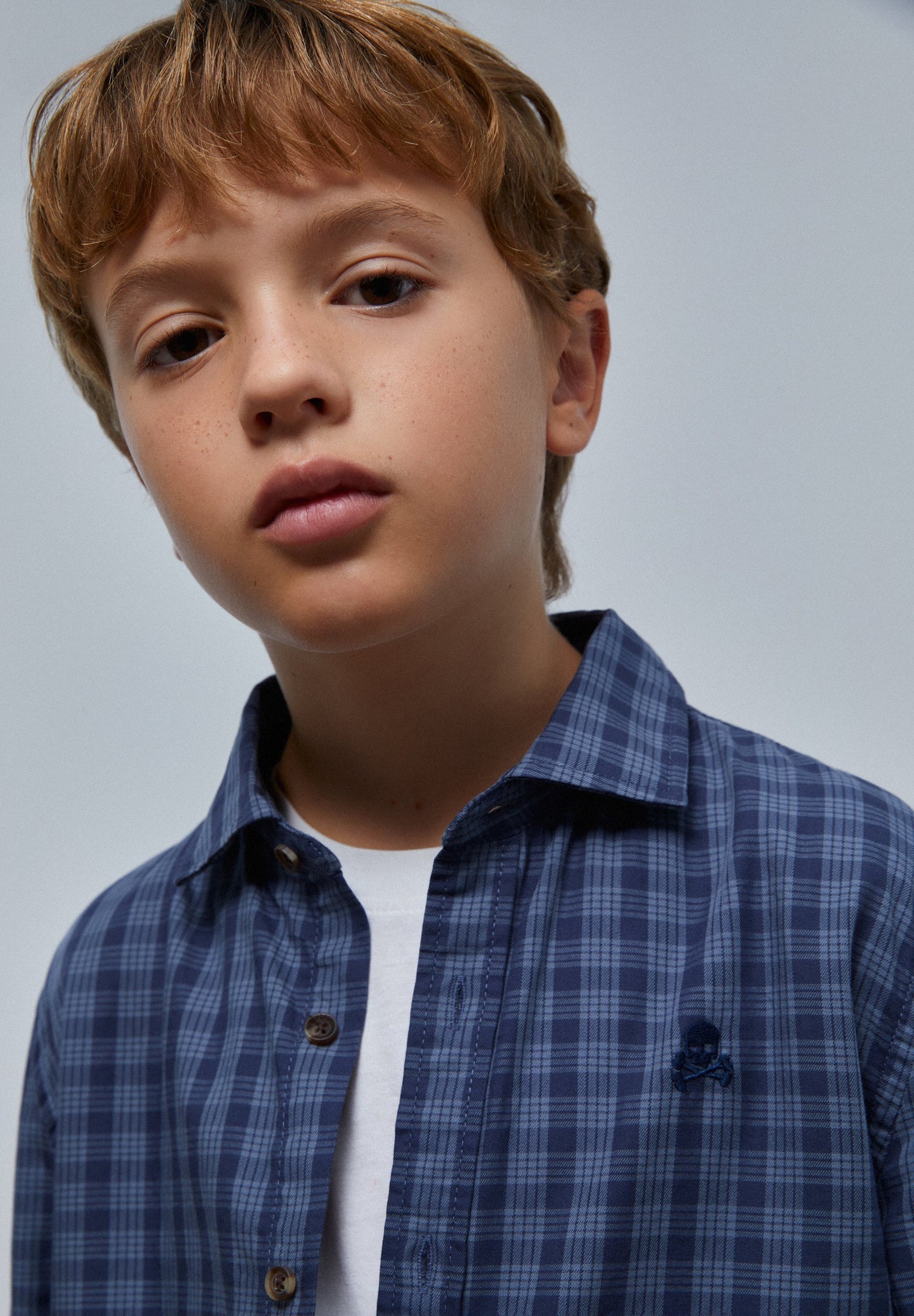 CHECK SHIRT WITH MATCHING SKULL