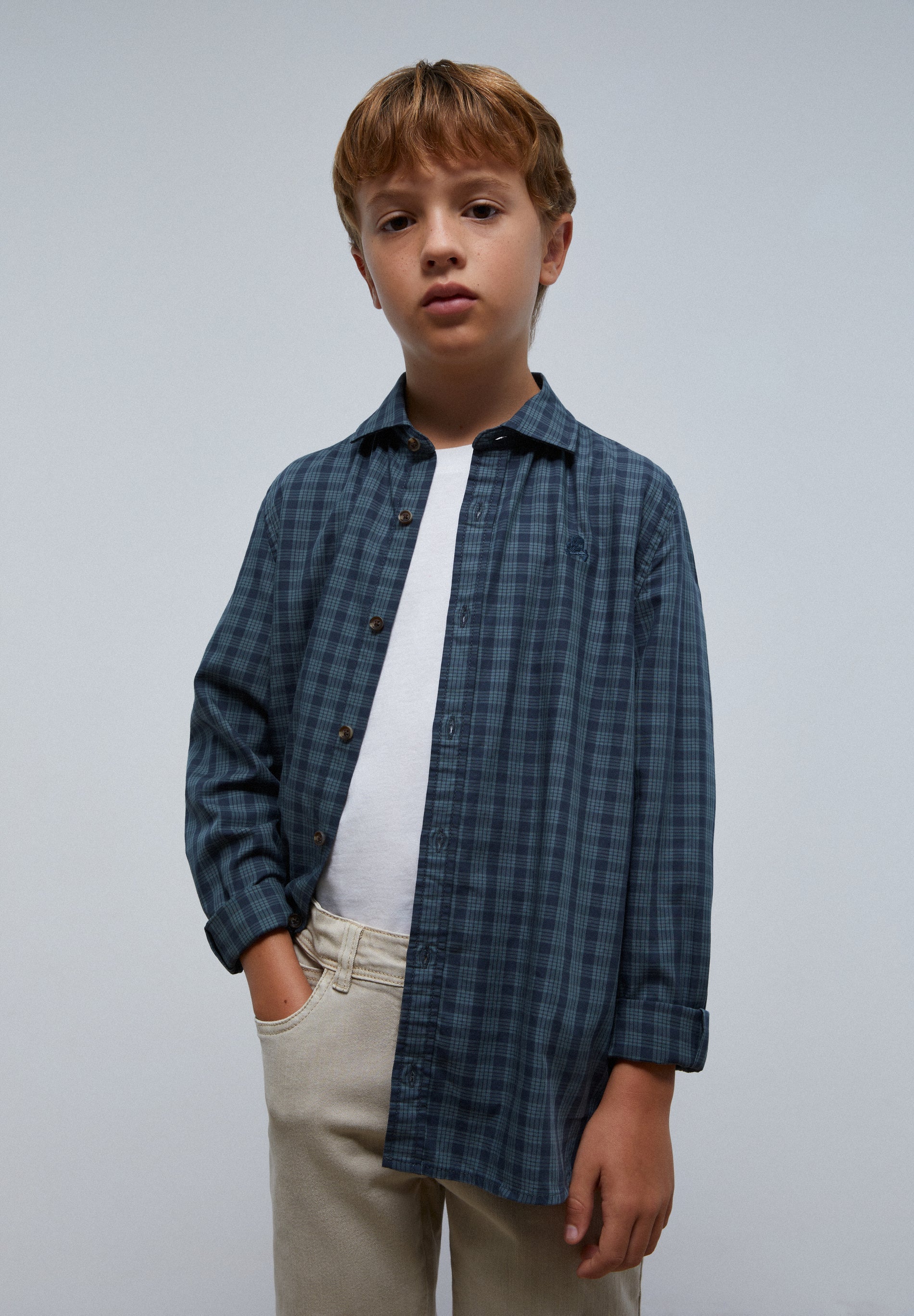 CHECK SHIRT WITH MATCHING SKULL