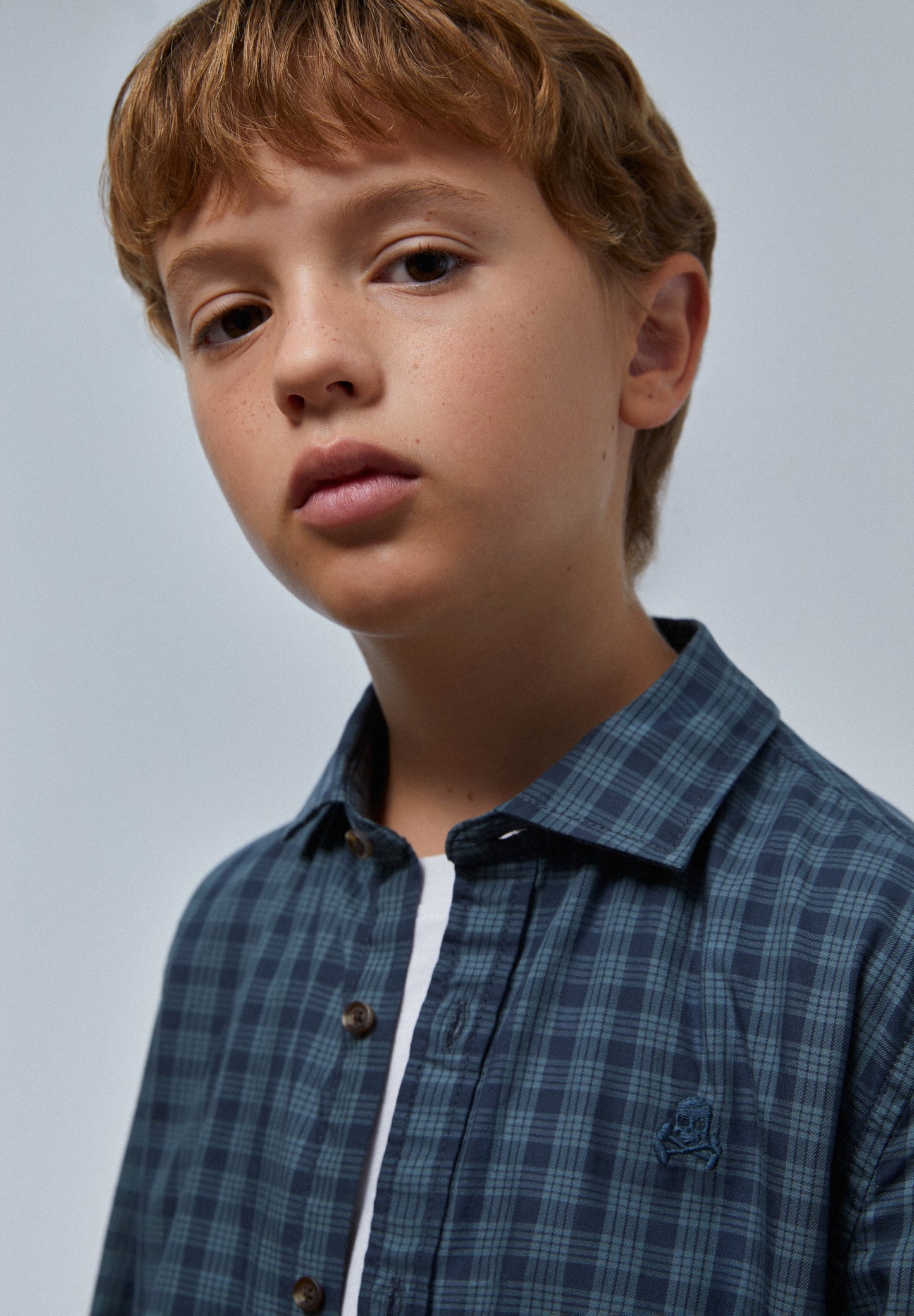 CHECK SHIRT WITH MATCHING SKULL