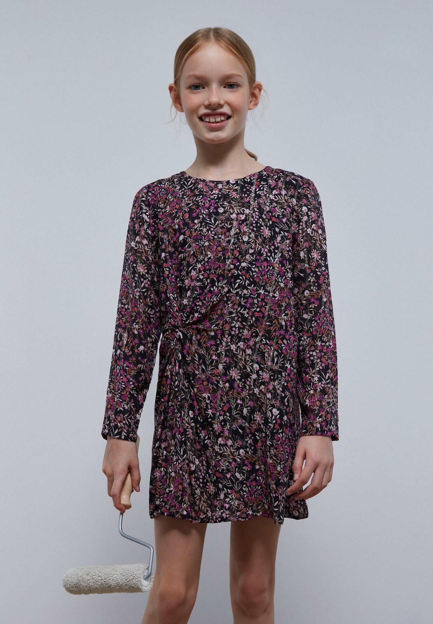 FLORAL DRESS WITH KNOT