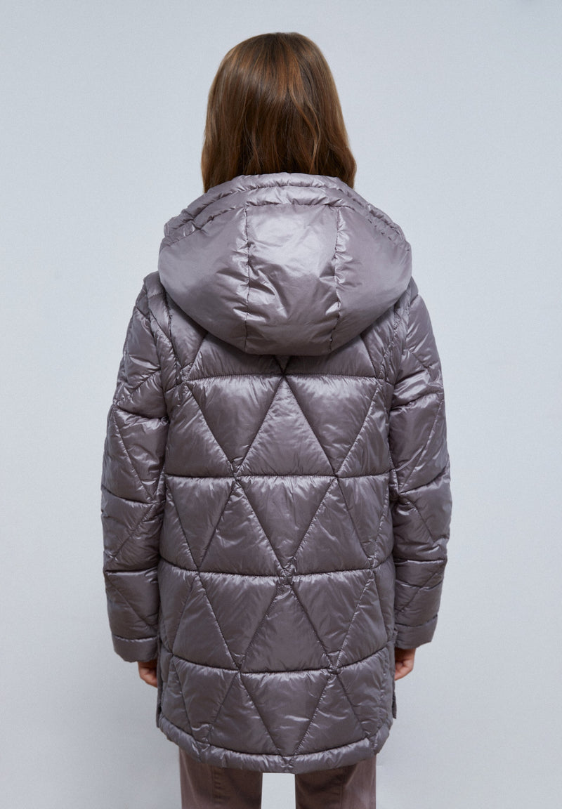 QUILTED METALLIC COAT