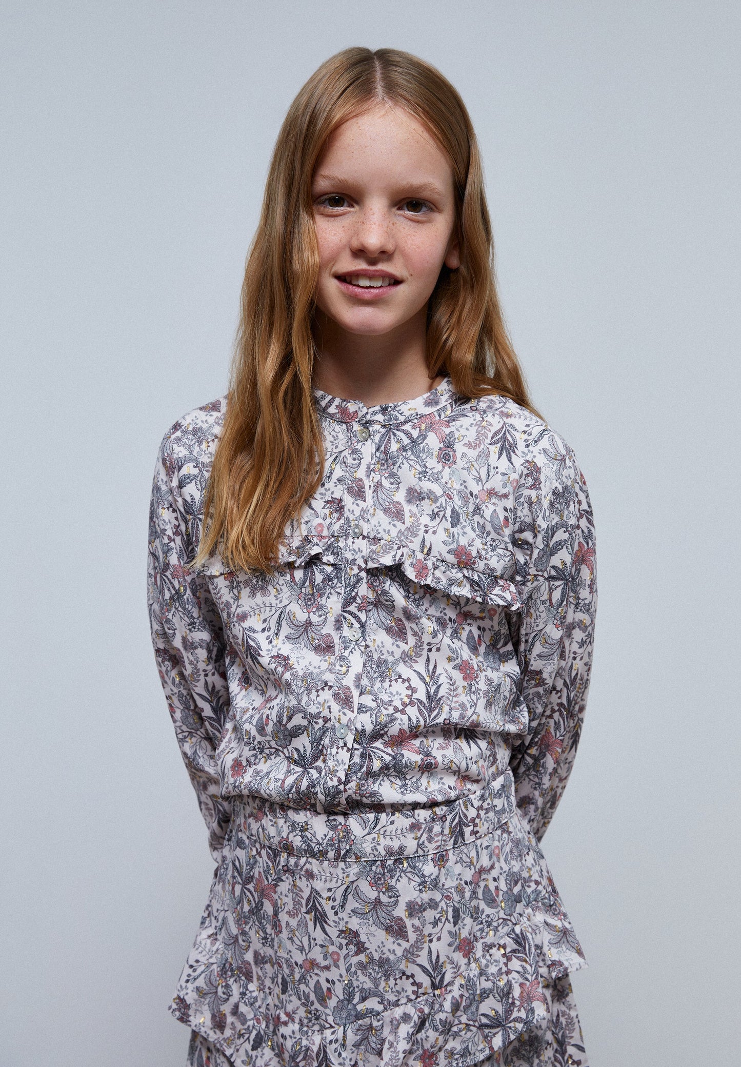 GINGHAM RUFFLED YOKE