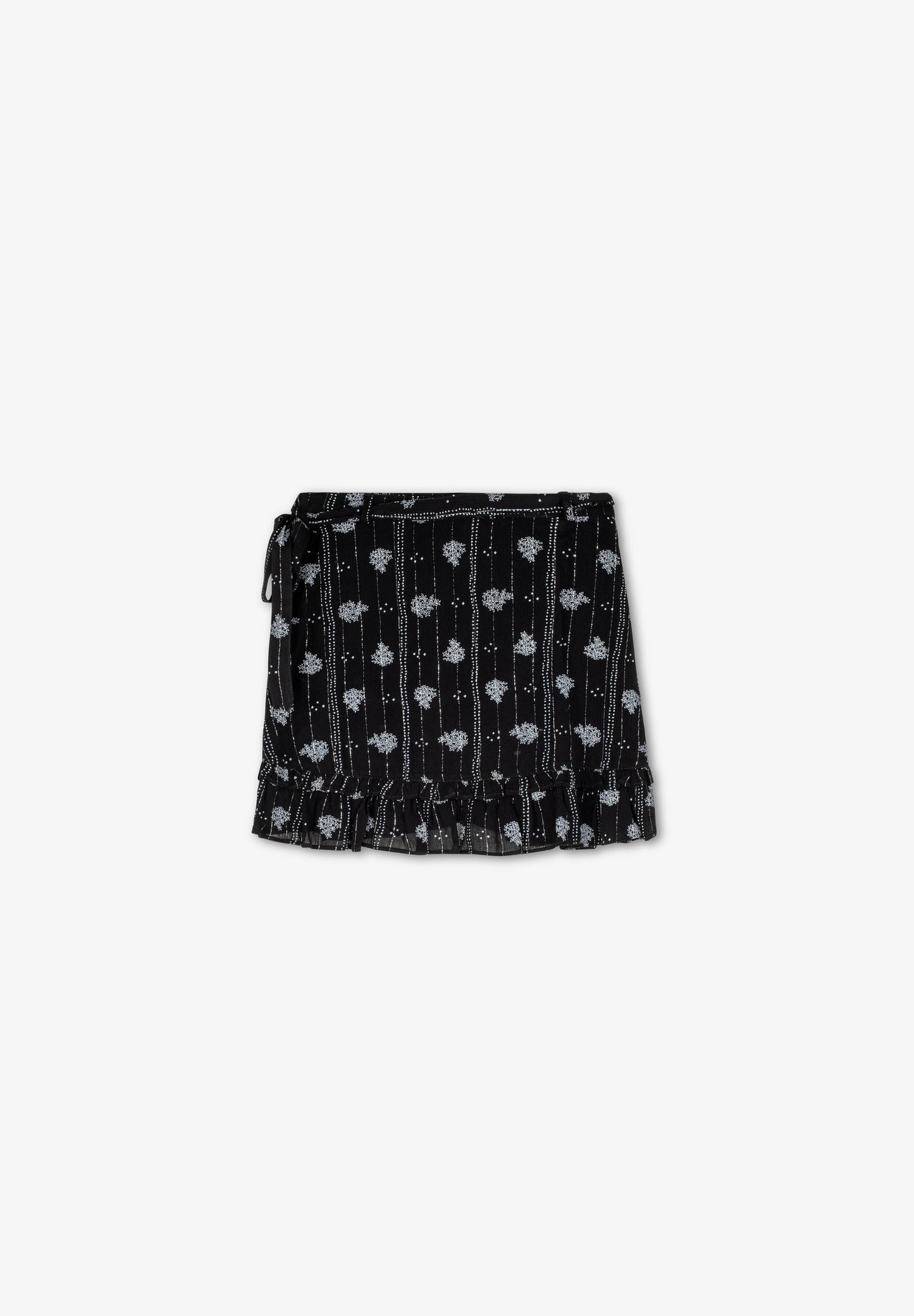 PRINT MINI SKIRT WITH LUREX