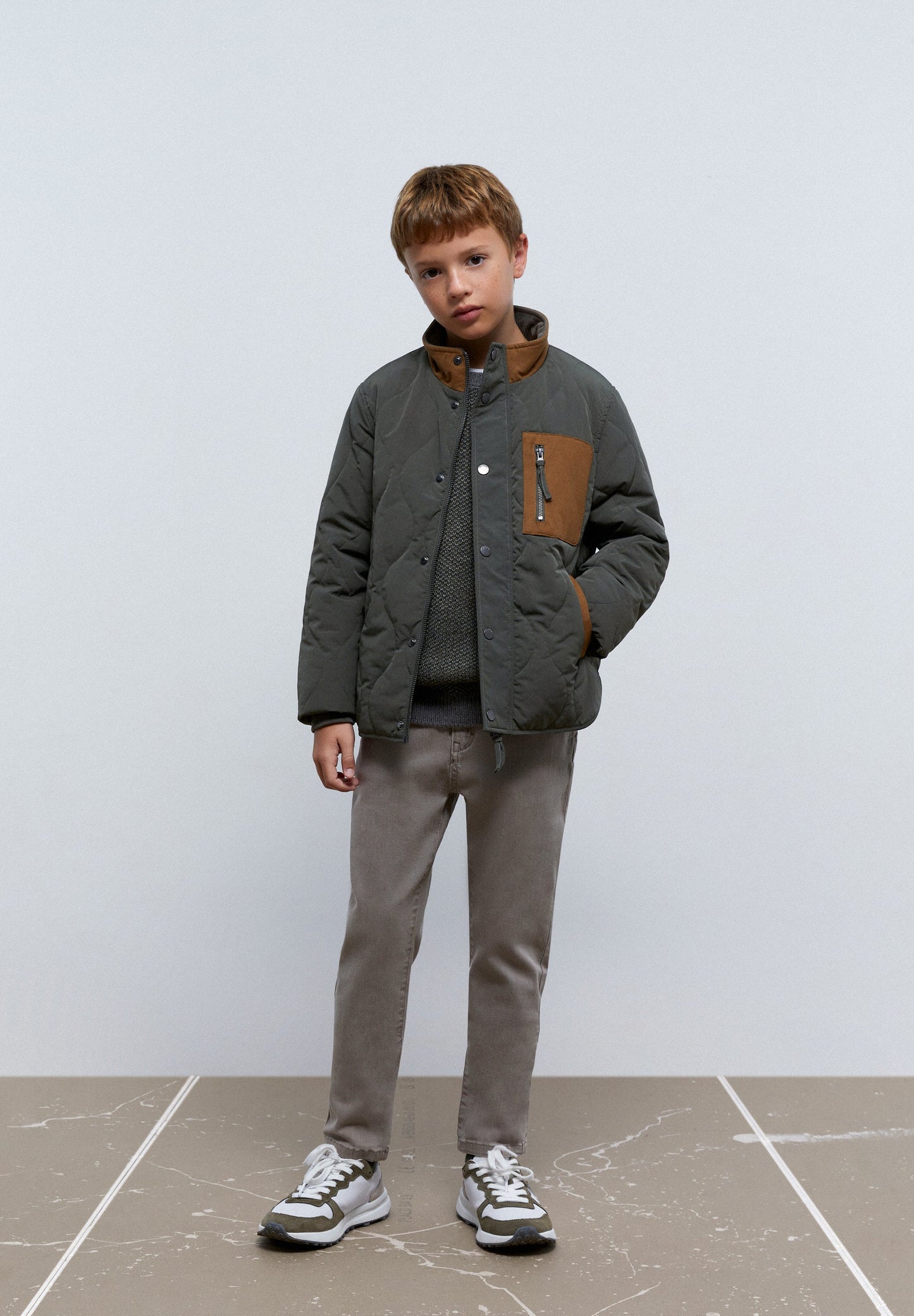 CONTRAST POCKET CARDIGAN