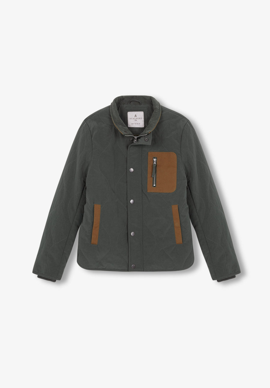 CONTRAST POCKET CARDIGAN