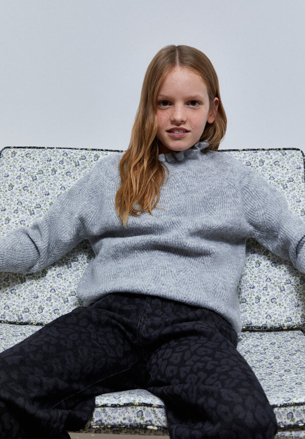 OPEN KNIT TURTLENECK SWEATER