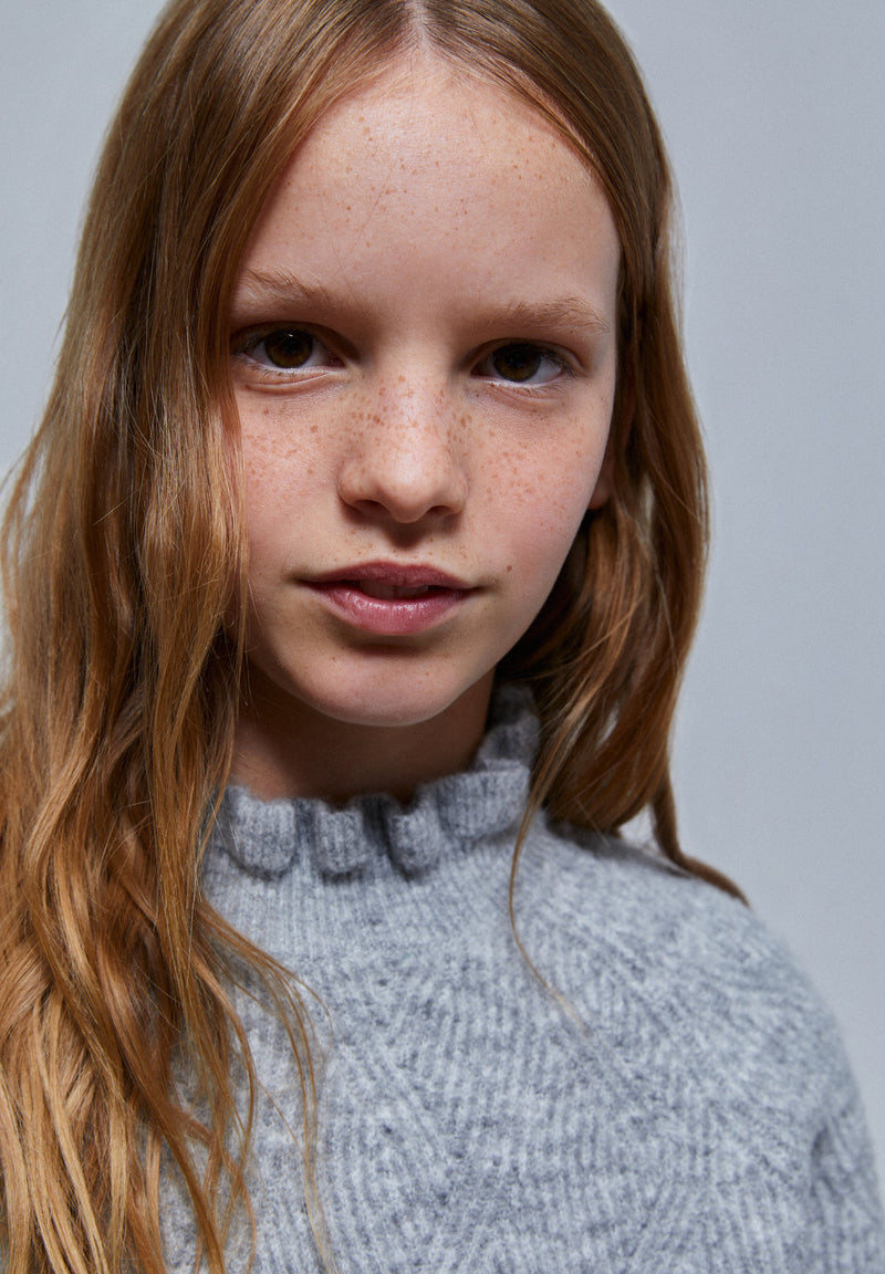 OPEN KNIT TURTLENECK SWEATER