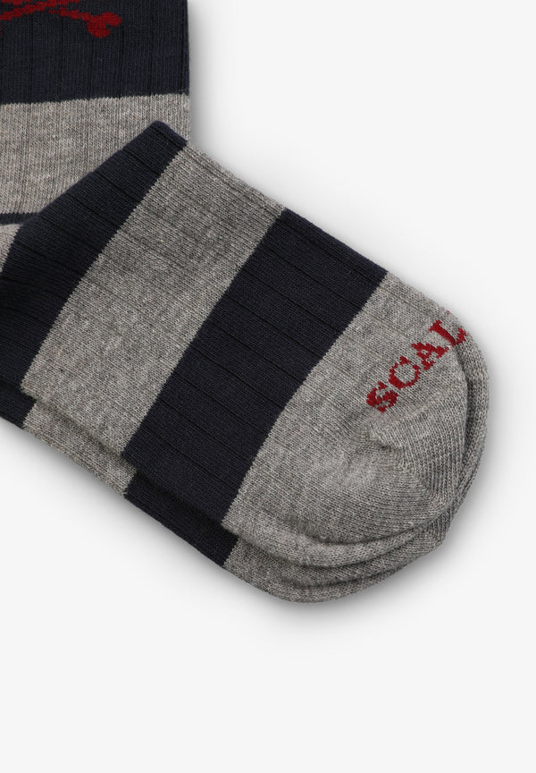 STRIPED RIBBED SOCKS