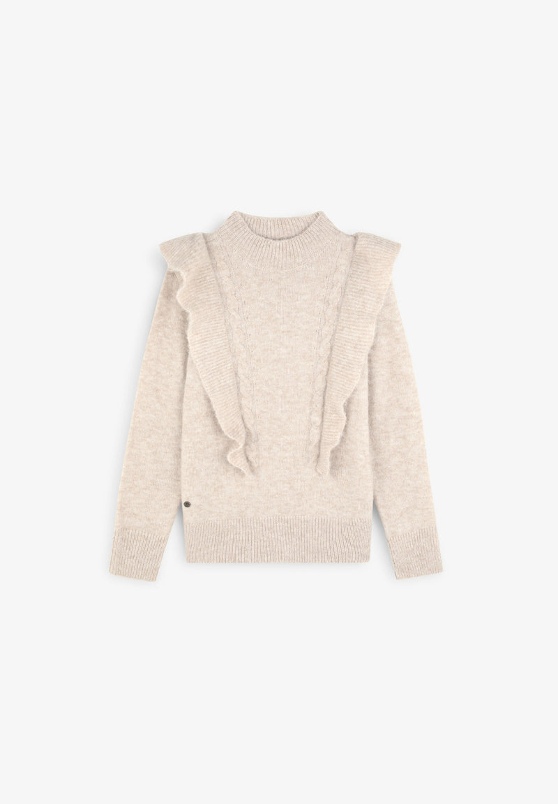 CABLE-KNIT TURTLENECK SWEATER