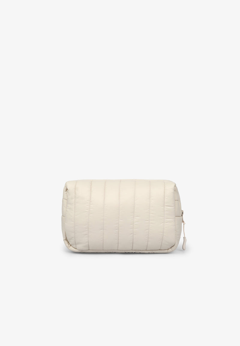 QUILTED TOILETRY BAG WITH SKULL