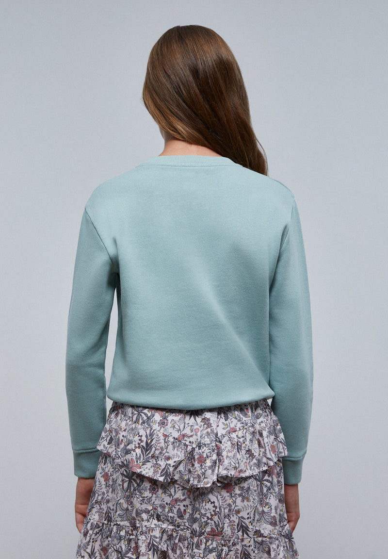 SWEATSHIRT WITH EMBROIDERED SKULL