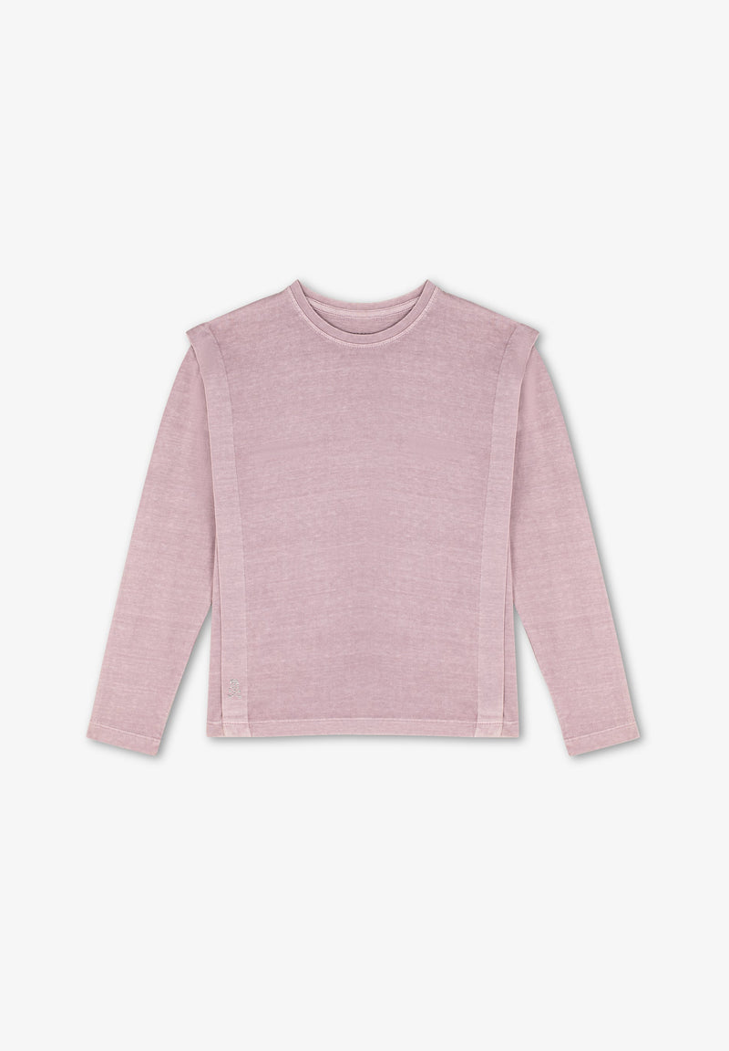 LONG SLEEVE PLEATED T-SHIRT