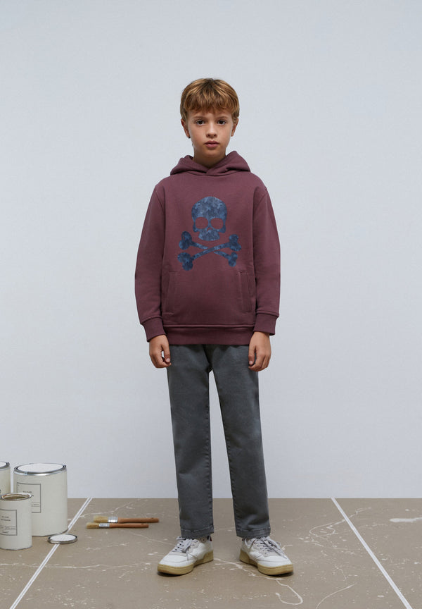 SKULL PRINT HOODIE