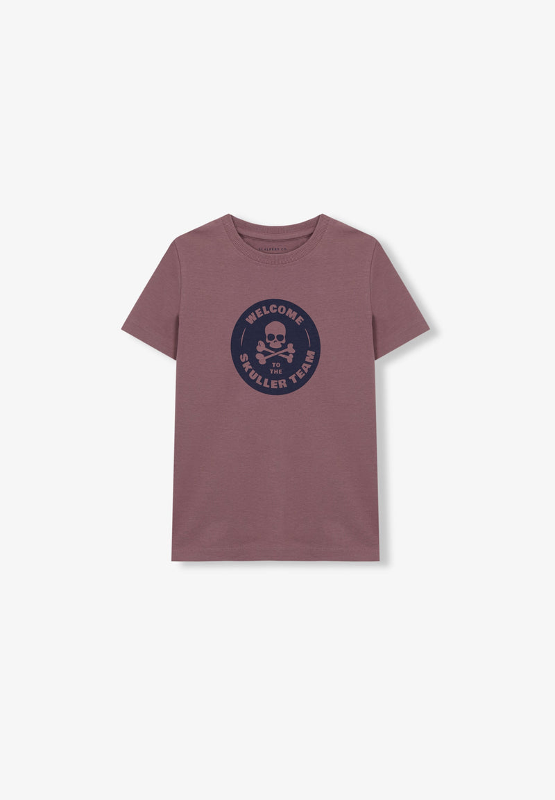 FADED T-SHIRT WITH ROUND PRINT