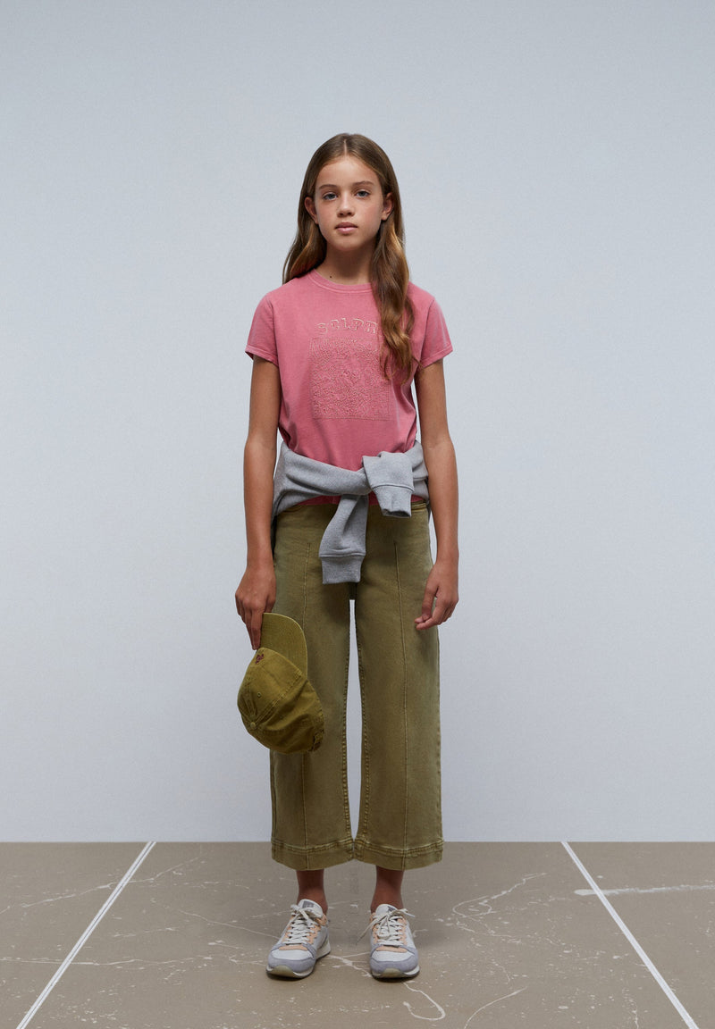 EMBROIDERED PICTURE T-SHIRT